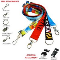 250 Blank Only - Full Color Imprint Smooth Dye Sublimation Lanyard - 1 x 36 with Setup Fee